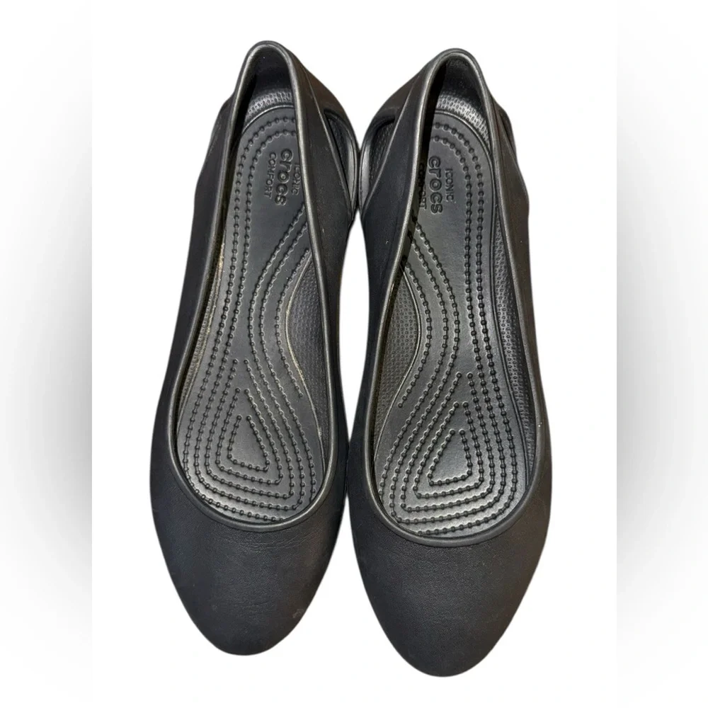 Crocs Laura Ballet Flats Women’s Size 8 Black - Picture 6 of 8